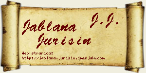 Jablana Jurišin vizit kartica